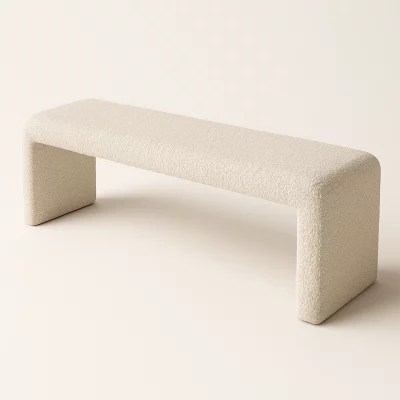 imagen de la banqueta de cromática en color beige
